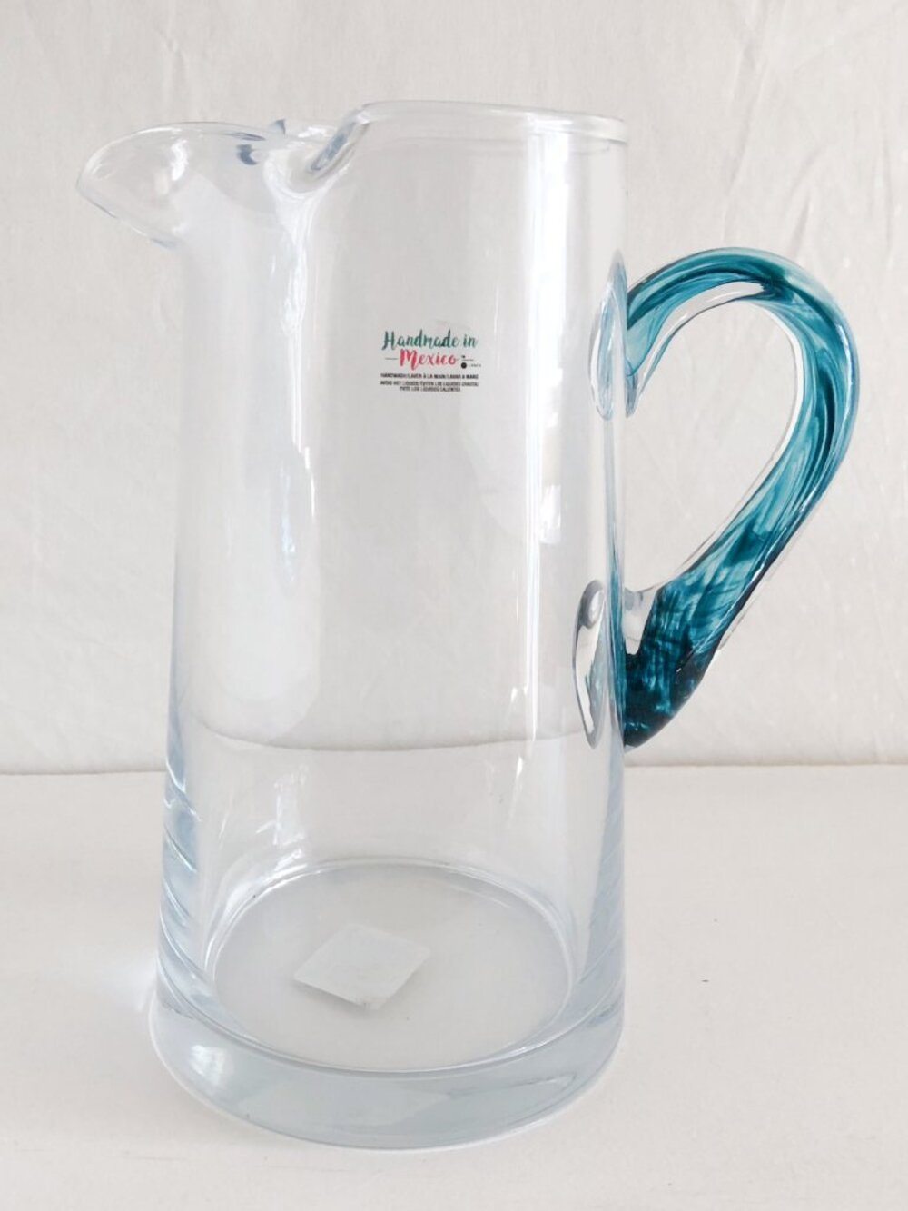 Libbey "Cabos" Blue Handmade Glass Iced Tea Water Pitcher